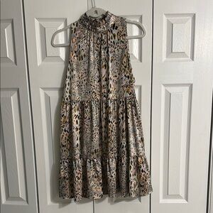 Women’s dress, never worn, NWT. Pastel leopard print